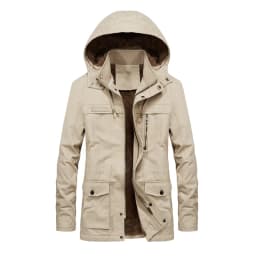 Military Cargo Coat Mens Thick Warm Man Jacket Winter Parkas Casual Cotton Padded Jacket Male Multi-Pocket Fur Hoodies Men Parka