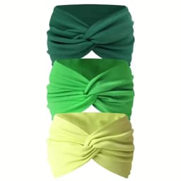 3PCS Women's Wide Hair Band in Elastic Solid Color, Anti-Slip Hair Accessory for Exercise, Multi-Functional Accessory