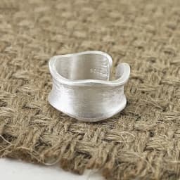 925 Sterling Silver Sanding Face Adjustable Rings For Women Ladies Elegant Luxury Quality Jewelry Accessories Jewellery