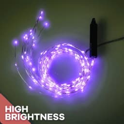 Halloween Fairy String Lights 600 LED Purple Waterfall Lights for Christmas Curtain Outdoor Tree Garlands Holiday Wedding Party