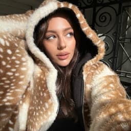 Y2K Retro Bambi Zip Sweatshirt Faux Fur Deer Pattern Reversible Hoodie Black Elegant Mori Embroidery Streetwear Women Boxy Coat