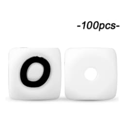 100Pcs 12mm Letter Silicone Beads for DIY Name Jewelry Making Bracelet Necklace Beaded Pen Accessories Keychain Beads Craft