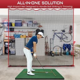 Golf Netting, 10x10 Ft Golf Practice Net and Sports Netting, High Impact Golf Hitting Barrier Net, Heavy Duty Golf Ball Netting,
