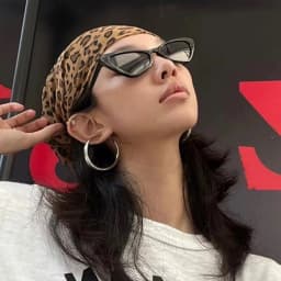 2025 Spring Leopard Print Square Scarf Women Satin Bandana Thin Edge Scarves HeadBand Fashion Lady Hairband Wrap Neckerchief