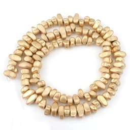 14K Gold Plated Natural Hematite Irregular Shape Loose Spacer Beads for Jewelry Making DIY Gorgeous Bracelets Necklace Earrings