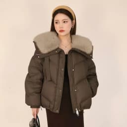 2026 Winter Down Cotton Short Padded Jacket Women Parkas Fur Collar Thick Cotton Coats Clothes Black Casual Outerwear Female New