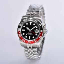 Custom Logo New Men Mechanical Wristwatch Jubilee Stainless NH34 GMT Watch Sapphire Glass Men Watches hombre