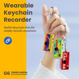Magecam Digital Camera 0.96 Inch Keychain Camera Retro Support Memory Card 1080P Very Small Camcorder Video Recorder with Flash