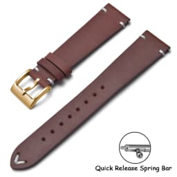 Quick Release Crazy Horse Leather Watch Band 18mm 20mm 22mm Brown Leather Watch Bracelet Men Women for Seiko Omega Huawei Belt