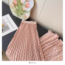 Spring Summer Tall Women's High Waist Pleated Skirt - Korean Elegant Ruffle Trim Flared Maxi Skirt with Wide Hem