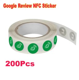 10/30/100Pcs Waterproof Google Review Stickers 504Bytes NFC215 Chip NFC Tap Review Sticker Boost Your Reviews Sticker NFC Tags