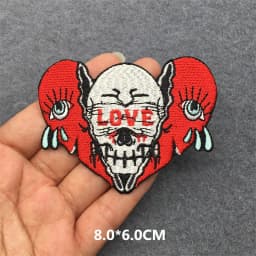 Feeling Good Embroidery Patch for Clothing Punk Iron on Patches Appliques DIY Sewing Clothes Jacket Jeans Home Decoration