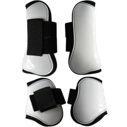 1 Set Horse Leg Guard PU Neoprene Protective Boots Adjustable Horse Splint Boots Leg and Support for Training Riding Jumping