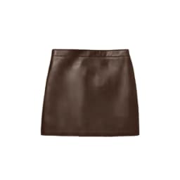 Leather Coat Skirt Women's Set Lapel Double Breasted Slim Coats Hip Package Skirts Female Sets 2025 Autumn Fashion Lady Suits