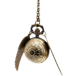 Steampunk Retro Bronze Flying Small Ball Quartz Pocket Watch Necklace Pendant Clock Chain Men's And Women's Chain Gift