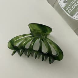 High-quality green twill acetate grab clip gentle back of the head shark clip bath clip hairpin headwear