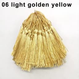 100Pcs Tassels 13cm Silky Floss Bookmark Tassels with Cord Loop Chinese Knot Tassel Fringe Jewelry Making DIY Craft Accessories