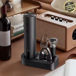 Electric Automatic Wine Opener Set Multifunction Red Wine Pourer & Stopper Ins Style Bottle Opener Gift Set for Home & Kitchen