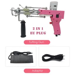 110-240V 2 IN 1 Electric Carpet Tufting Gun Cut And Loop Pile Carpet Flocking Machines Carpet Weaving Flocking Machines Pink