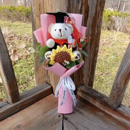 Graduation Bear Plush Toy Cute Teddy Bear Soft Doll Bouquet Valentine Christmas Birthday Gift