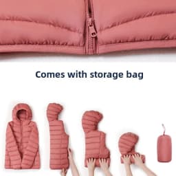 Lightweight Packable Hooded Down Jacket Women Autumn Winter 90% Down Fill Base Layer Jacket Female Solid Color Casual Down Coats
