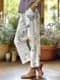 Ladies New Hot Plus Size Printed Simple Roll-up Casual Pants Streetwear Women PantsNine-minute Pants Breathable CoolSummer
