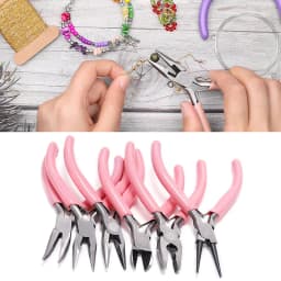 6Styles Mini Pliers Diagonal Round Bent Needle Nose Handcraft Beading Insulated Cutter Pliers For Jewelry Making Tools