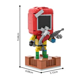 MOC Rust Hazmat Doll Model Building Blocks Sets Game Protective Suit Fighting Mecha Figure Assembled Bricks Toy Adult Gift