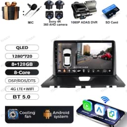 Android 15 Car Radio For Peugeot Expert 2 For Citroen Jumpy For Fiat Scudo For Toyota Proace 2007-2017 IPS 360 Camera RDS QLED