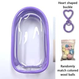 For Mini Labubu Pin For Love V4 Transparent Colorful Protector Case Doll Accessories Plush Doll Display Bag Outdoor Keychain Toy