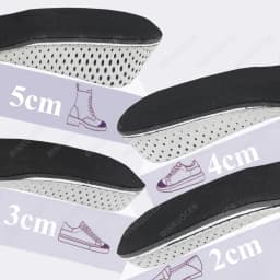 1/2 Pairs 2/3/4/5cm Height Increase Insoles Unisex Memory Foam Heel Lifts Breathable Sweat Absorbent Elevator Shoe Pads Insoles