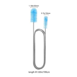 Fish Tank Pipe Cleaning Brush, 155cm Spring Brush, Double-Ended Hose Cleaning Brush, Trachea Pipe, U-shaped Pipe Cleaning Tool