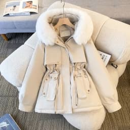 Ladies Down Cotton Jacket 2025 Mid Length Version Temperament Women's Winter Parka Coat Korean Version Fashion Female Outerwear