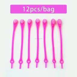 12-Pack Laceless Silicone Elastic Laces Rubber Laces Adult Kids Lazy Lace Free Laces One Size Versatile Fits Most Shoes