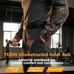 TUSHI New 3.8cm Tactical Inner Belt for Men Premium Nylon Rigid Hook & Loop Straps 95cm to 135cm Unbuckled Belt Male Waistband