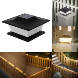 Solar - Powered Outdoor Pillar Lights with Auto On/Off, LED Landscape Lighting for Garden Pathways Fence Patio Posts