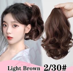 10InchSynthetic Ponytail Claw Clip Ponytail Extensions Short Curly Ponytail Ladies Black Brown Hair Clip for Women