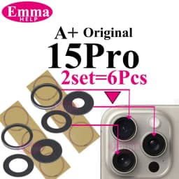 2Set Original Sapphire Back Camera Lens Glass for iPhone 16 15 14 13 12 Pro Max Mini Replacement Parts