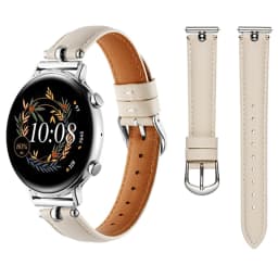 luxury Leather loop for Samsung Galaxy watch 6/5/pro/4/classic 43mm 47mm 20mm band Genuine Design bracelet Huawei Gt 2-2e strap