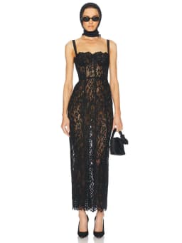 Sexy Spaghetti Strap V Neck Lace Long Dress Women Black Floral Lace Sleeveless Bodycon Dresses Elegant Evening Celebrity Party