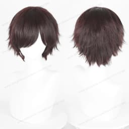 Anime 30cm Short Straight Cosplay Wig Black White Green Brown Purple Blue Gray Red Gold Man Women Heat Resistant Synthetic Hair