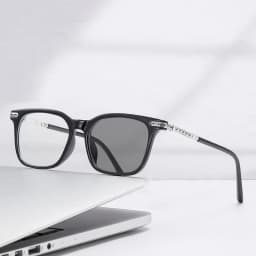 New Square Frame Myopia Glasses Fashionable Light Sensitive Color Changing Glasses For Men And Women 6160
