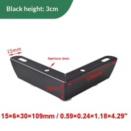 【Xia2】4Pcs L Shaped Anti Slip Replacement Feet 2 In 1 Metal Furniture Legs For Sofa Cabinet Coffee Table TV Stand Bed Cupboard