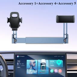 Hipacool Dual-position Car Screen Phone Holder Bracket Metal 360° Adjustable Stand for Tesla Model 3 Highland Y Car Accessories