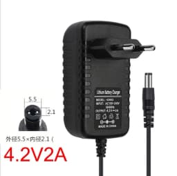 DC 5.5mm or 3.5mm Power CAHARGER Li-ion Red Charging for 1 2 3 4 String Lithium Battery Charger 4.2V 8.4V 12.6V 16.8V 2A 2000MA