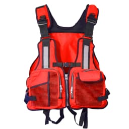 Fishing Vest Life Jacket With Fixing Strap Adjustable Vest with Whistle Mesh Breathable Multiple pockets Buoyancy Suit Outdoor