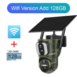LS VISION 4K 4G Dual Screen Solar Trail Camera Outdoor Dual PIR Detection PTZ Security Cam 2-Way Talk Waterproof Wildlife Camera