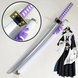 40inch Anime Bleach Schwert Ninja Blade Knife Aizen Sousuke Cosplay Prop Sword Real Sized Japanese Katana Samurai Sabre Toy Gift