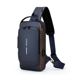 Password Lock Chest Bag, Anti-Theft Waterproof USB Charging Port, Multifunctional Sports Single Shoulder Crossbody Riding Bag