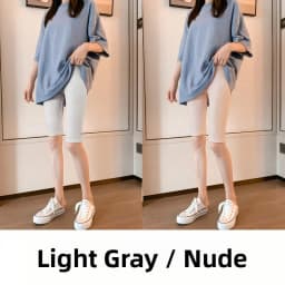 Women's Modal Short Pants Thin High Waist Elastic Slimming Black Base Layer Pants Can Be Worn outside Five-Quarter Length Summer